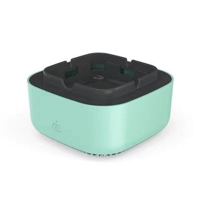 Cenicero inteligente CleanSmoKe visto desde arriba mostrando las 4 ranuras para cigarrillos